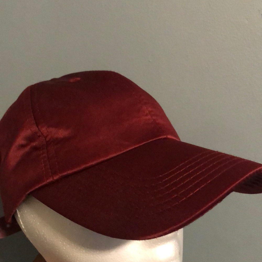 BURGUNDY SATIN DAD HAT